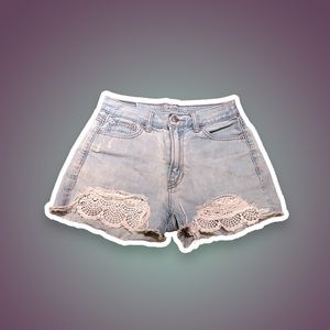 American Eagle Lace Jean Shorts